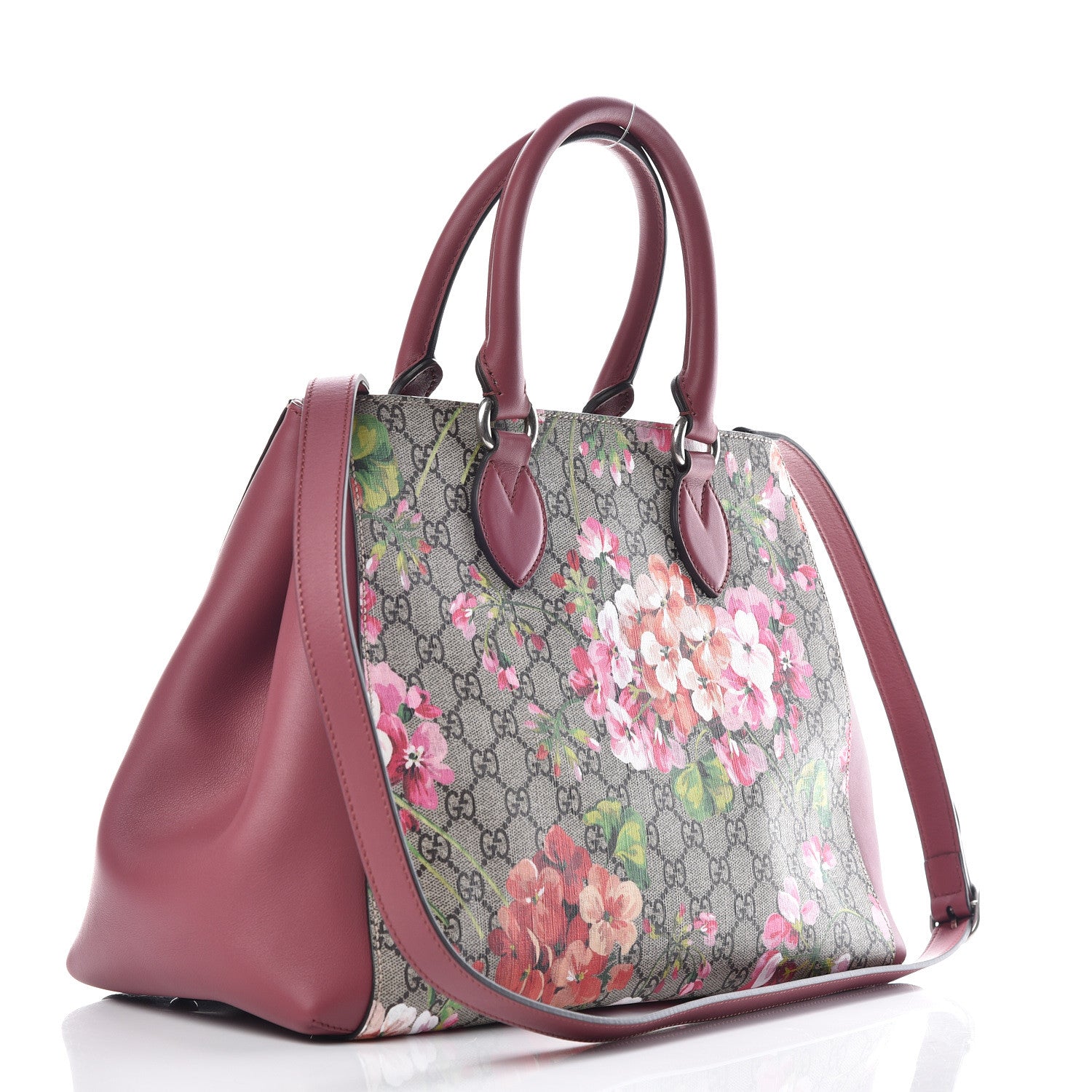 Gucci Soft GG Supreme Monogram Blooms Top Handle Bag Beige Multicolor Dry Rose 4 of 10