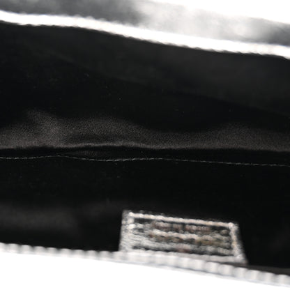 Gucci Metallic Nappa Vertical Matelasse Medium Maxi Horsebit Chain Shoulder Bag Silver 5 of 11