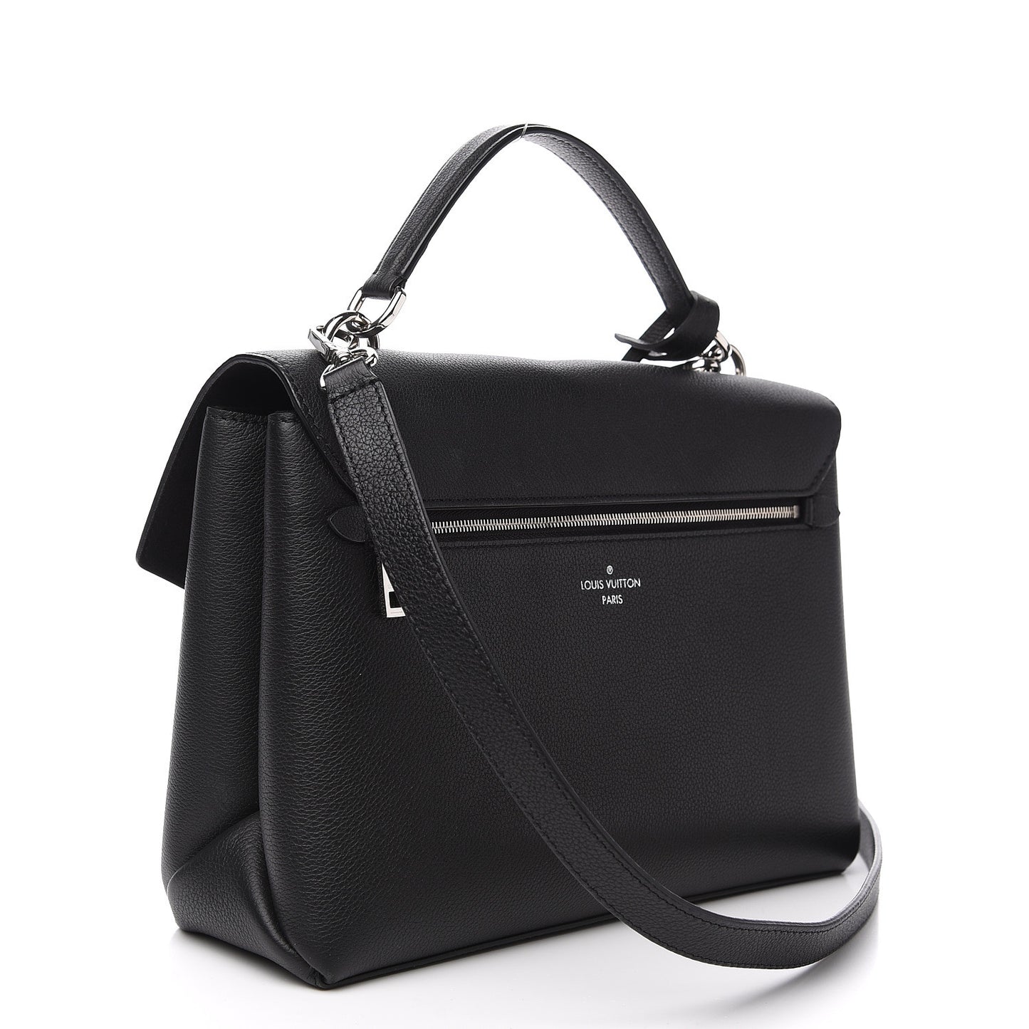 Soft Calfskin My Lockme Top Handle Black