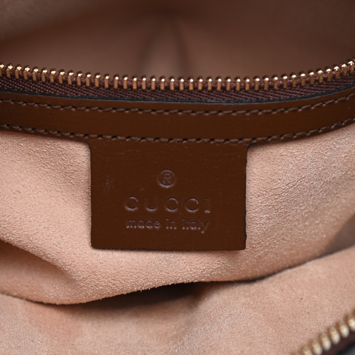 GG Supreme Monogram Small Horsebit 1955 Shoulder Bag Beige Brown Sugar
