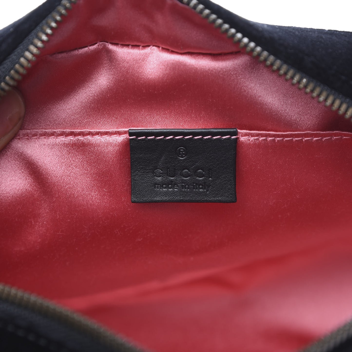 Velvet Matelasse Small GG Marmont Chain Shoulder Bag Black