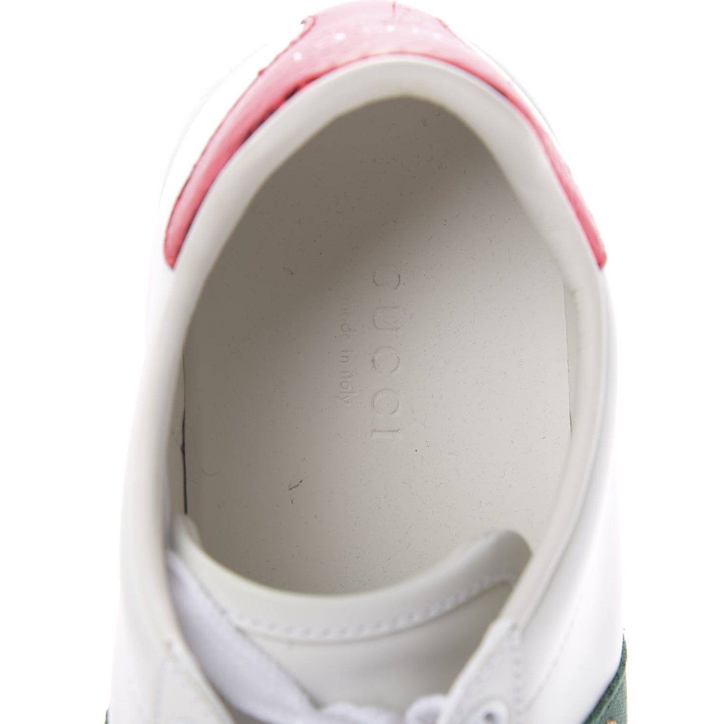 Calfskin Ayers Bee Embroidered Womens Ace Sneakers 37 White Green