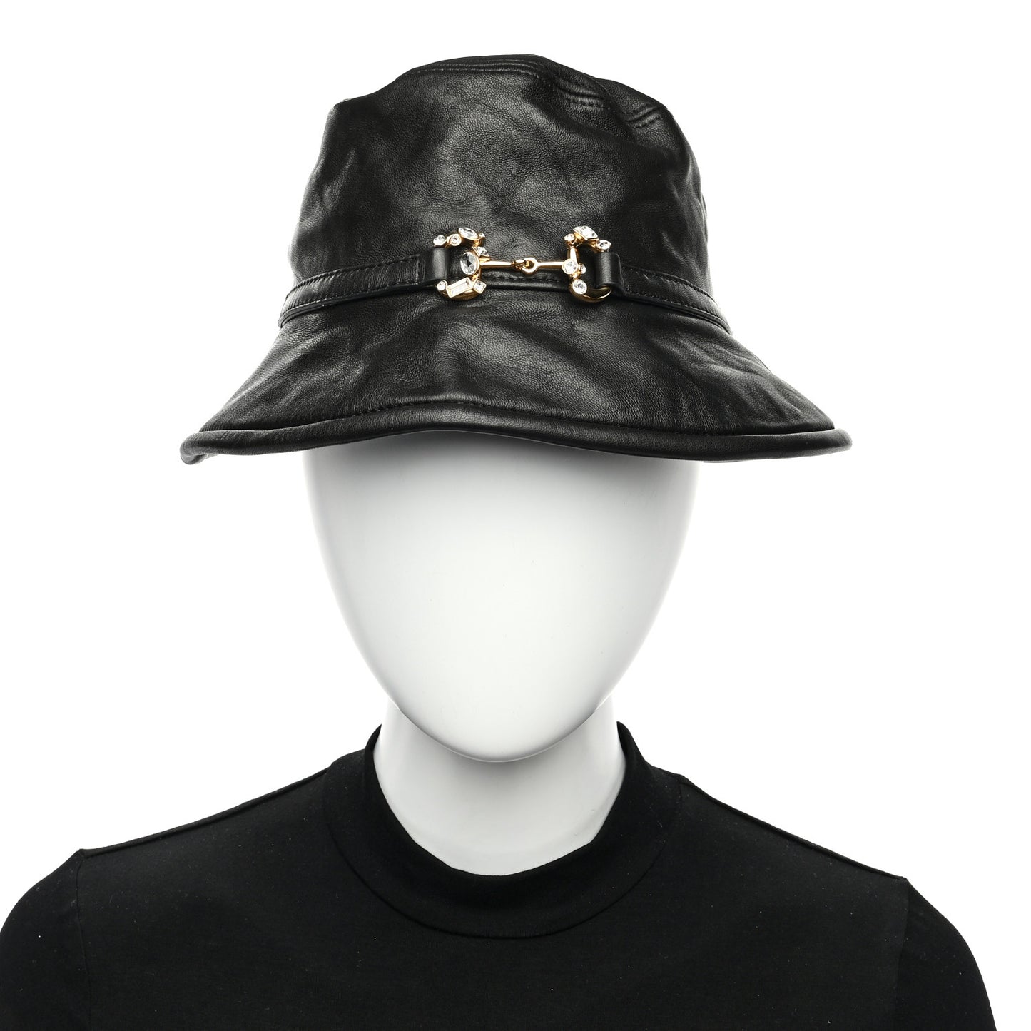 Crystal Horsebit Bob Mulina Bucket Hat S Black