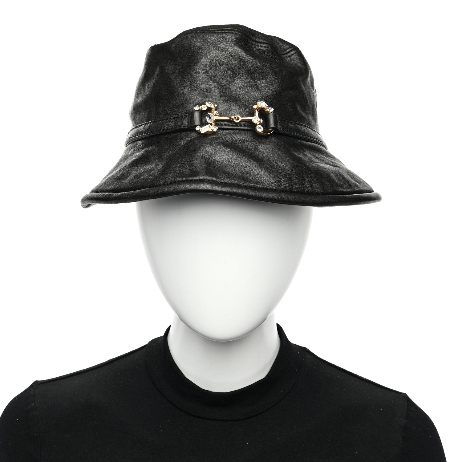 Gucci Crystal Horsebit Bob Mulina Bucket Hat S Black 2 of 8
