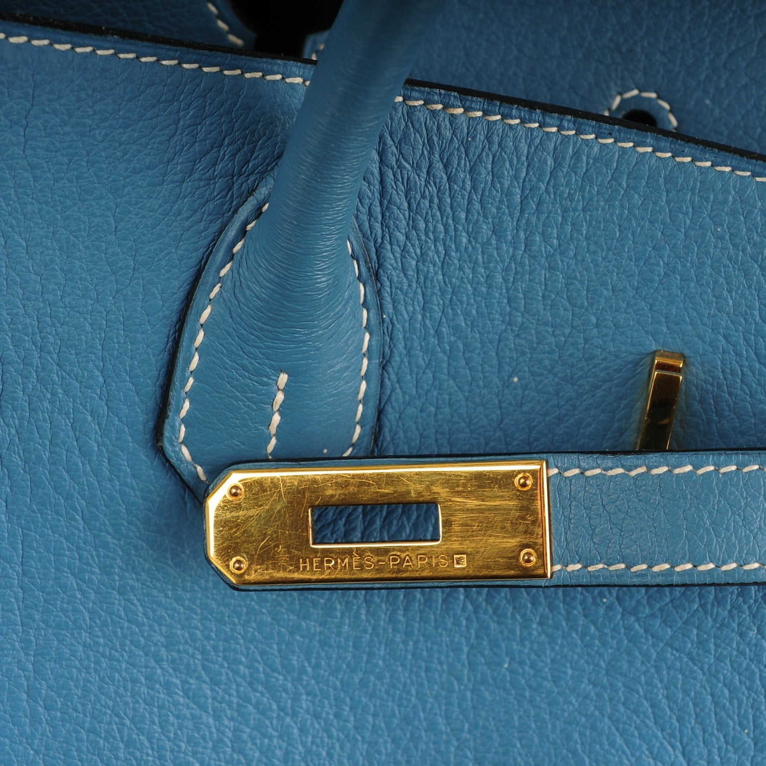 Hermes Togo Birkin 40 Blue Jean 8 of 27