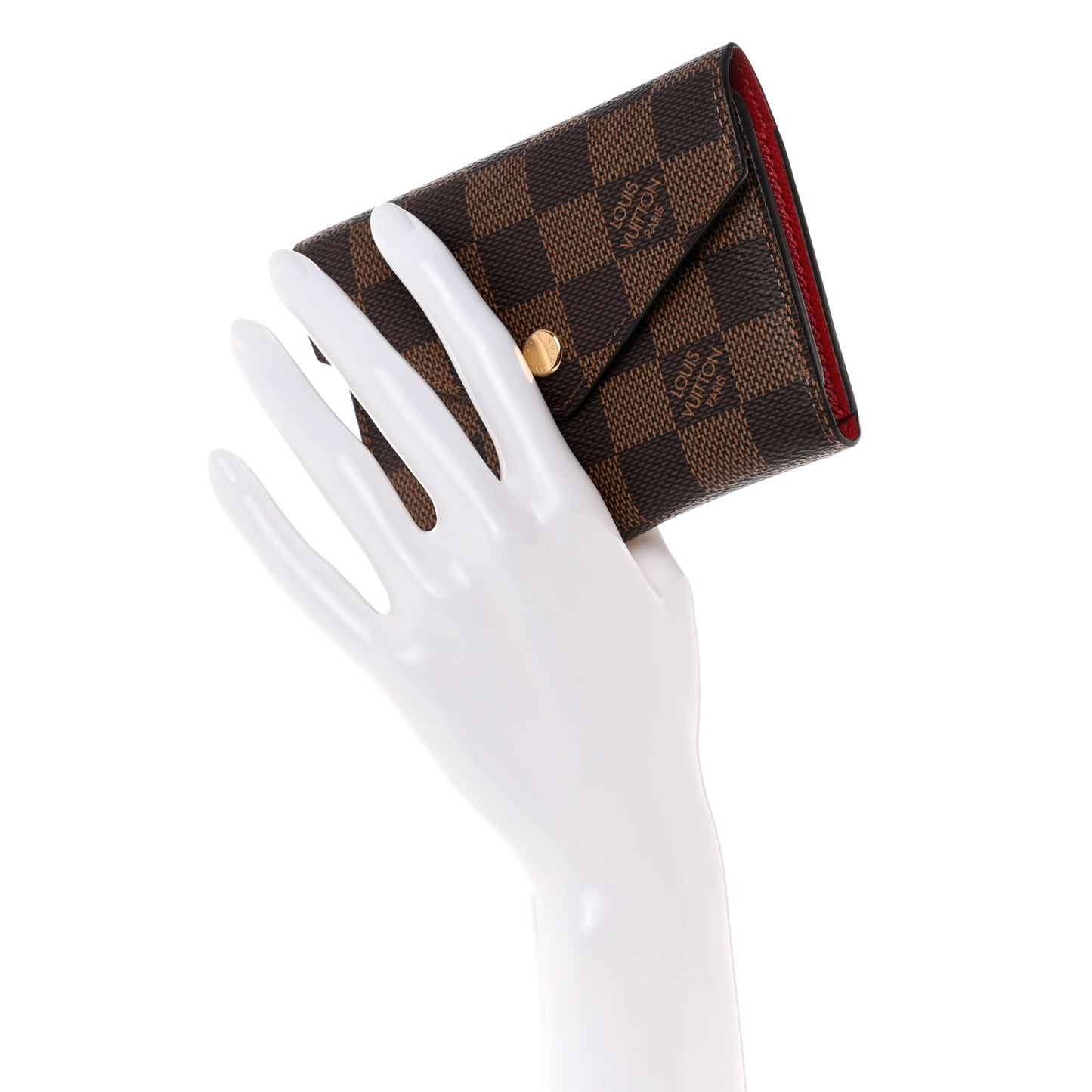 Damier Ebene Victorine Wallet Cherry