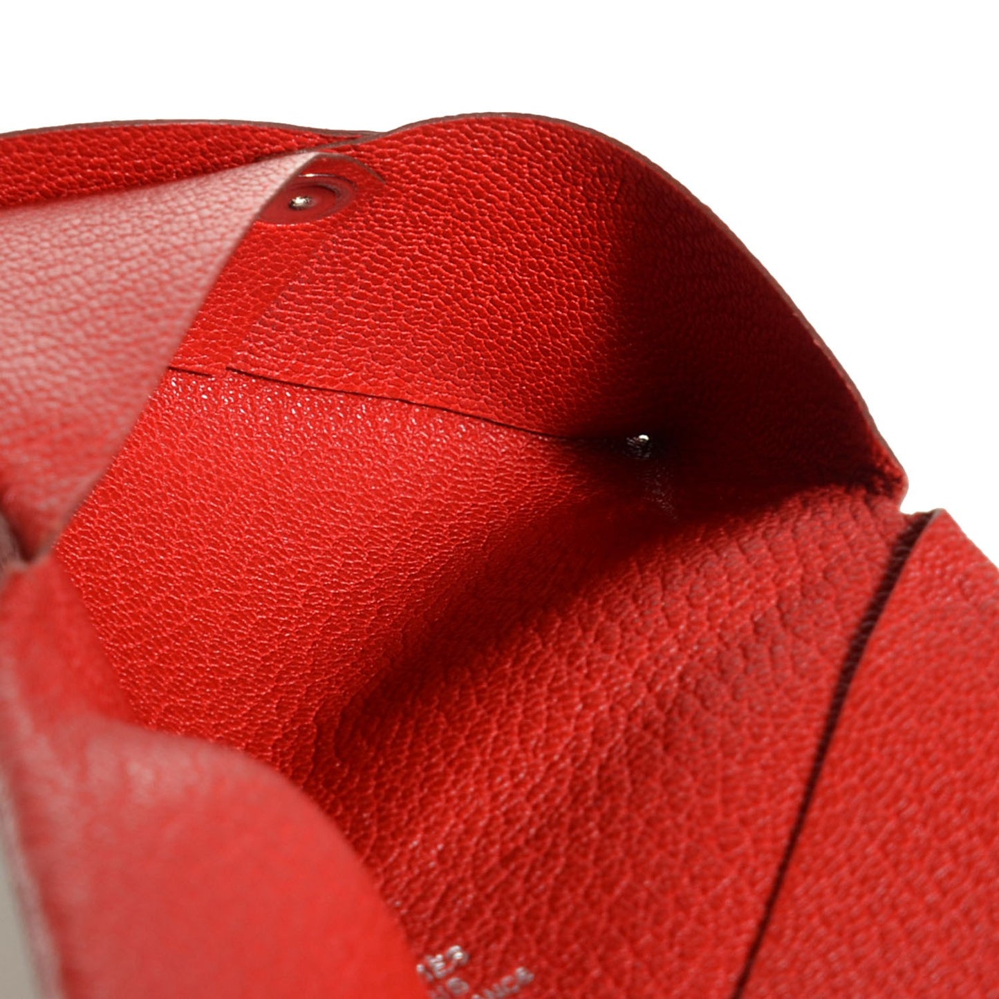Chevre Mysore Calvi Card Case Rouge Garance