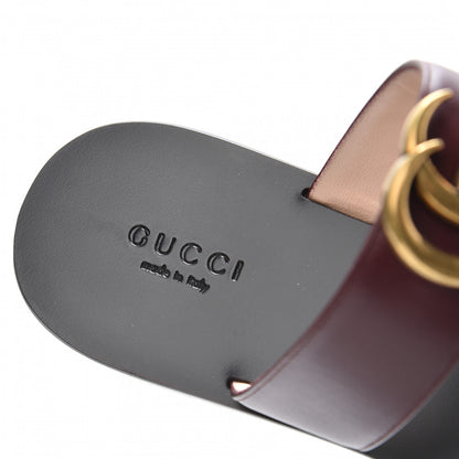 Gucci Calfskin GG Marmont Thong Sandals 36 Vintage Bordeaux 6 of 8