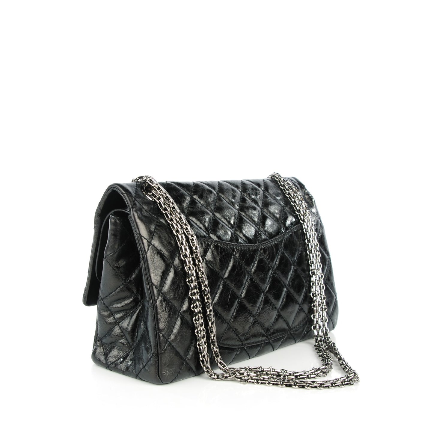 CHANELGlazed Calfskin Quilted 2.55 Reissue 226 Flap Black