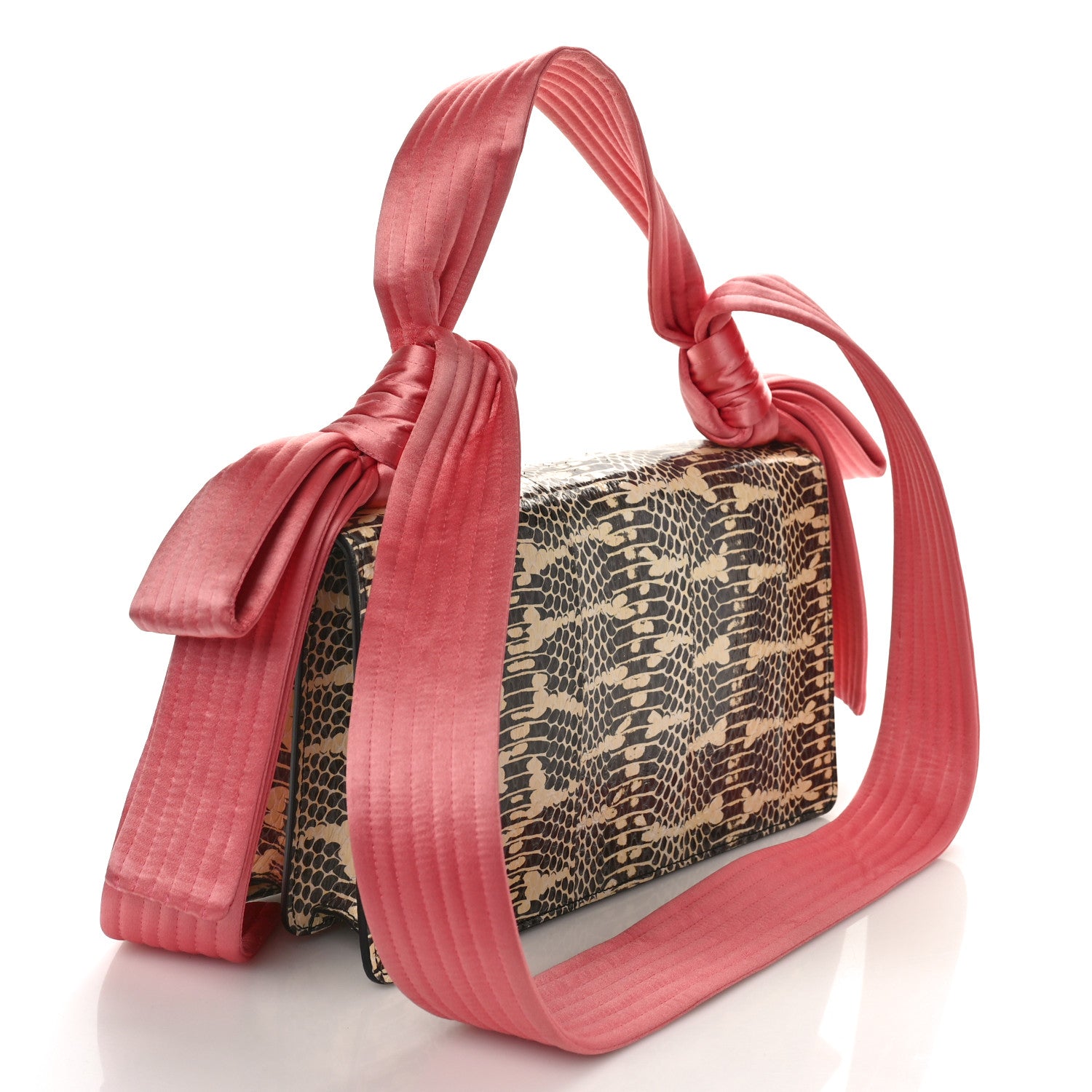 Gucci Snakeskin Naga Dragon Small Shoulder Bag Beige Pink 3 of 10