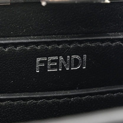 Fendi Crystal Shiny Nappa FF Petite Peekaboo I SEE U Satchel Black 7 of 11