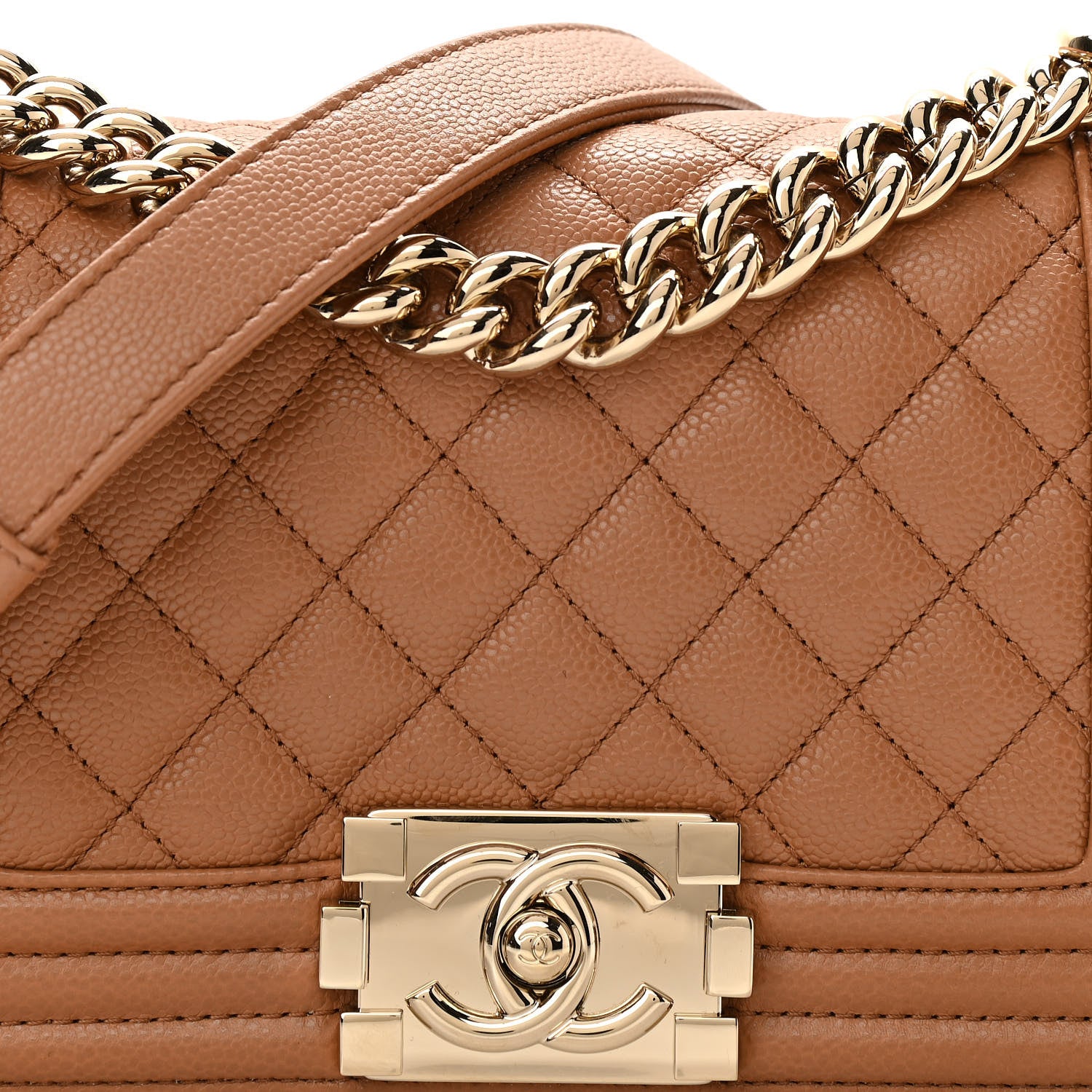 Chanel Caviar Quilted Small Boy Flap Brown 8 of 11