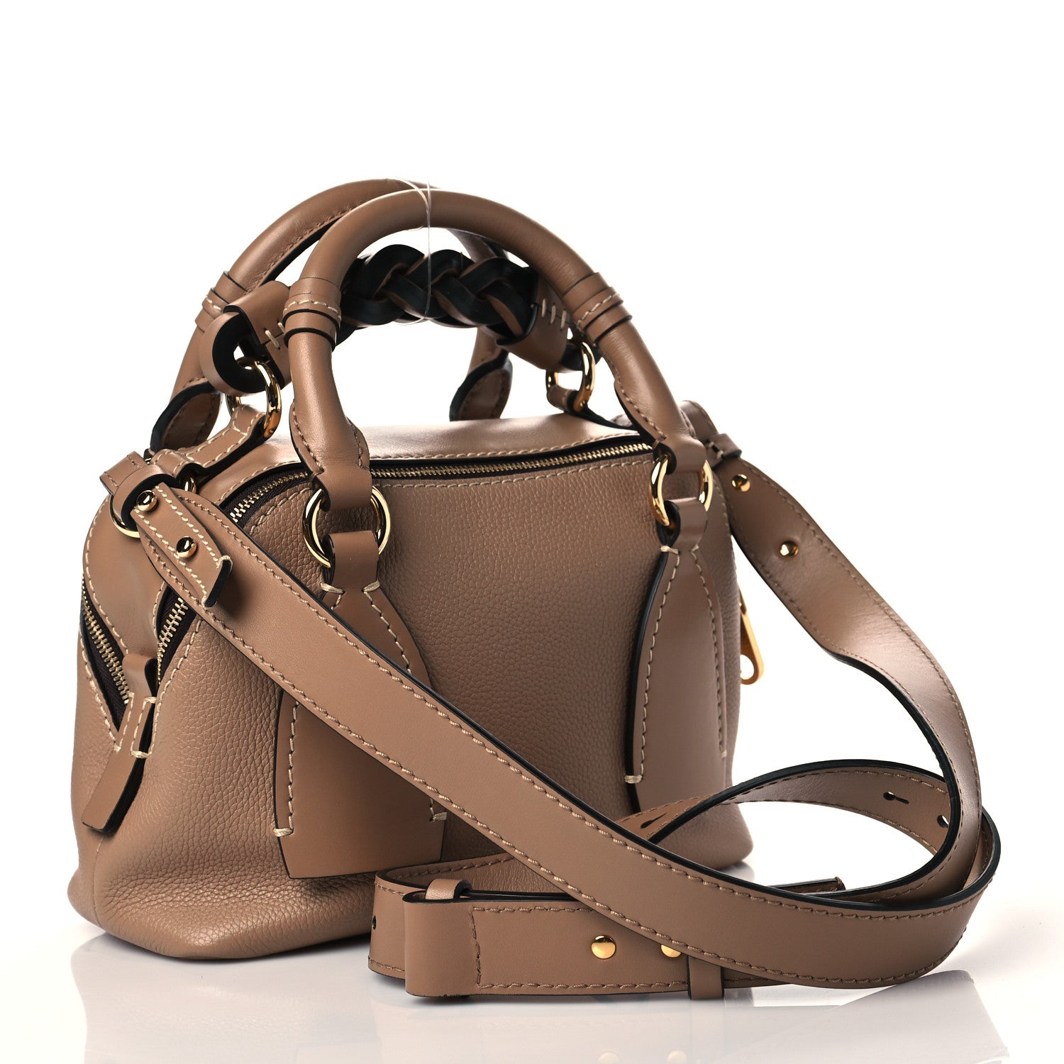 Chloe Calfskin Small Daria Cement Brown 3 of 12