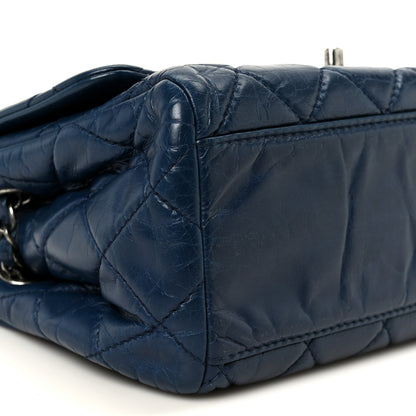 Chanel Glazed Calfskin Quilted Medium Coco Soft Flap Navy 10 of 11