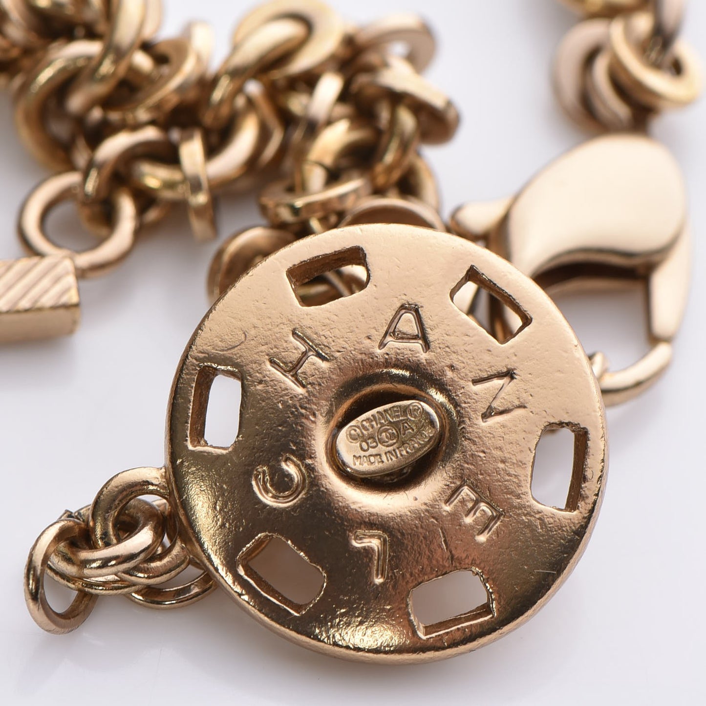 CC Logo Charms Bracelet Gold