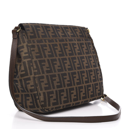 Fendi Zucca Vitello Artic Messenger Bag Tobacco Castagna 3 of 9