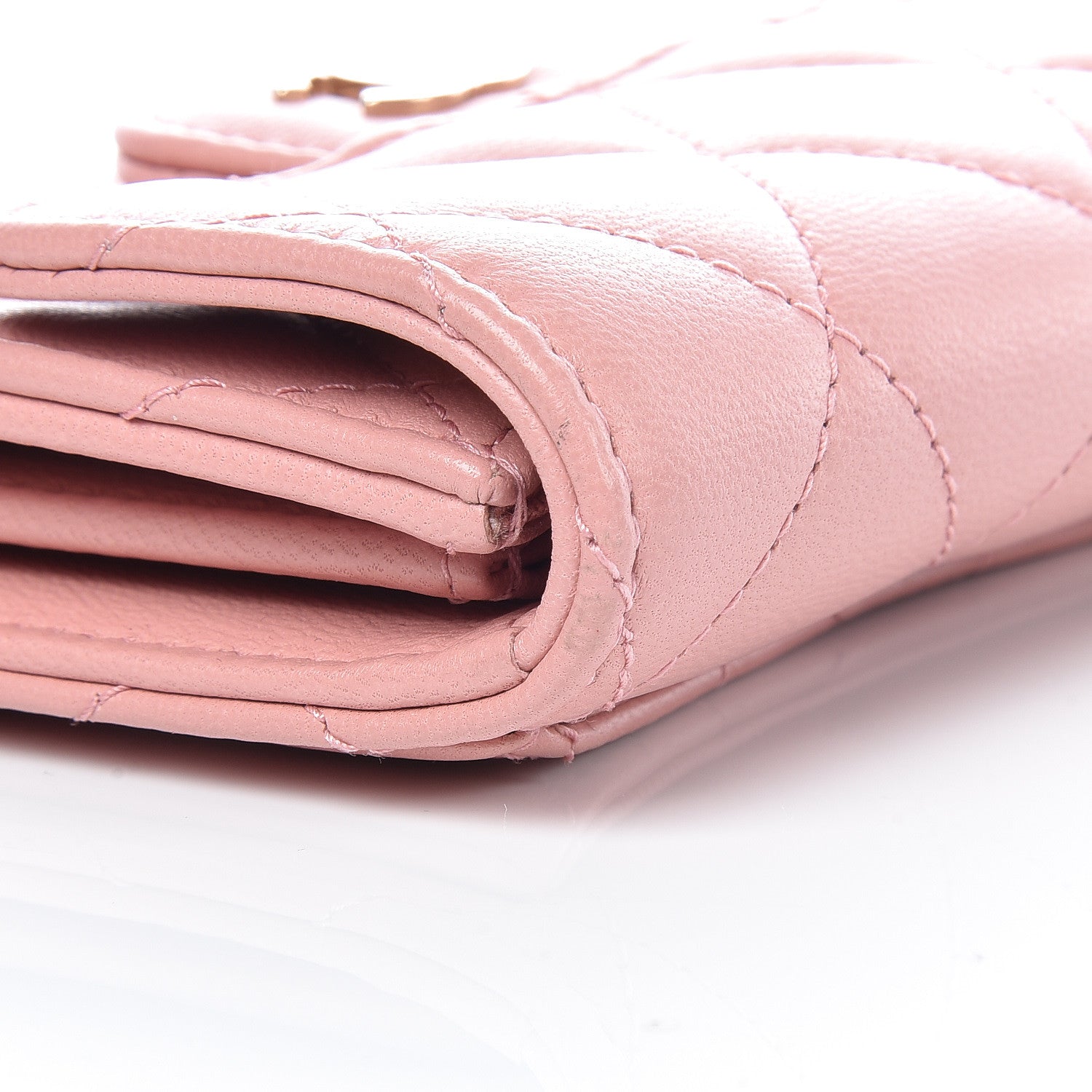 Chanel Lambskin Quilted Flap Card Holder Pink 11 of 15