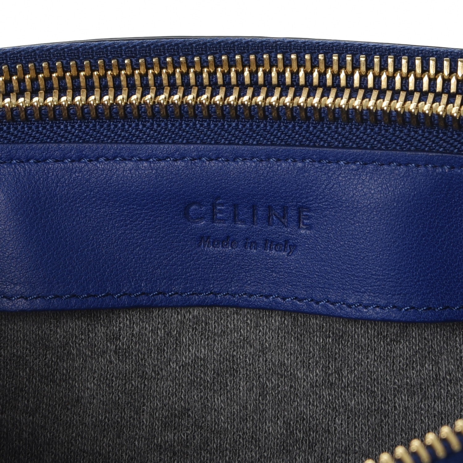 Celine Lambskin Large Trio Crossbody Bag Indigo 9 of 11