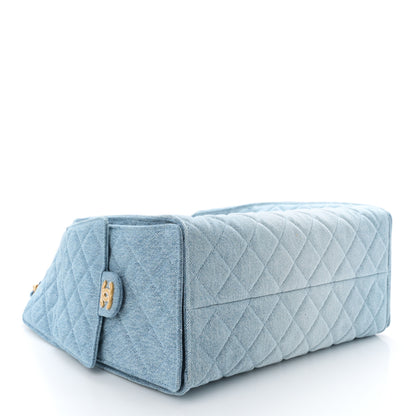 Chanel Washed Denim Quilted Medium Chanel 25 Handbag Blue 5 of 11