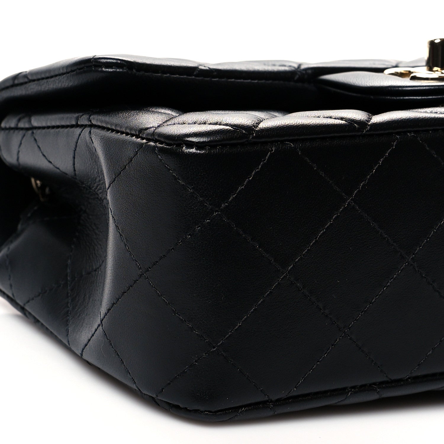 Chanel Lambskin Quilted Mini Rectangular Flap Black 9 of 10