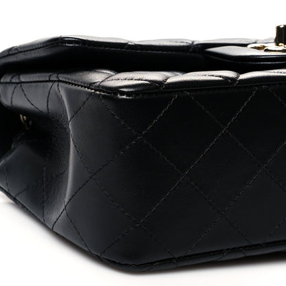 Chanel Lambskin Quilted Mini Rectangular Flap Black 9 of 10