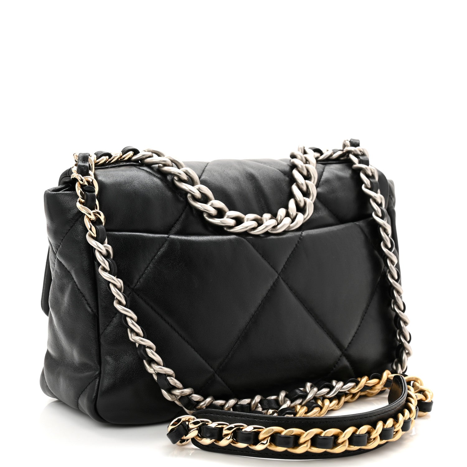 Chanel Lambskin Quilted Medium Chanel 19 Flap Black 3 of 11