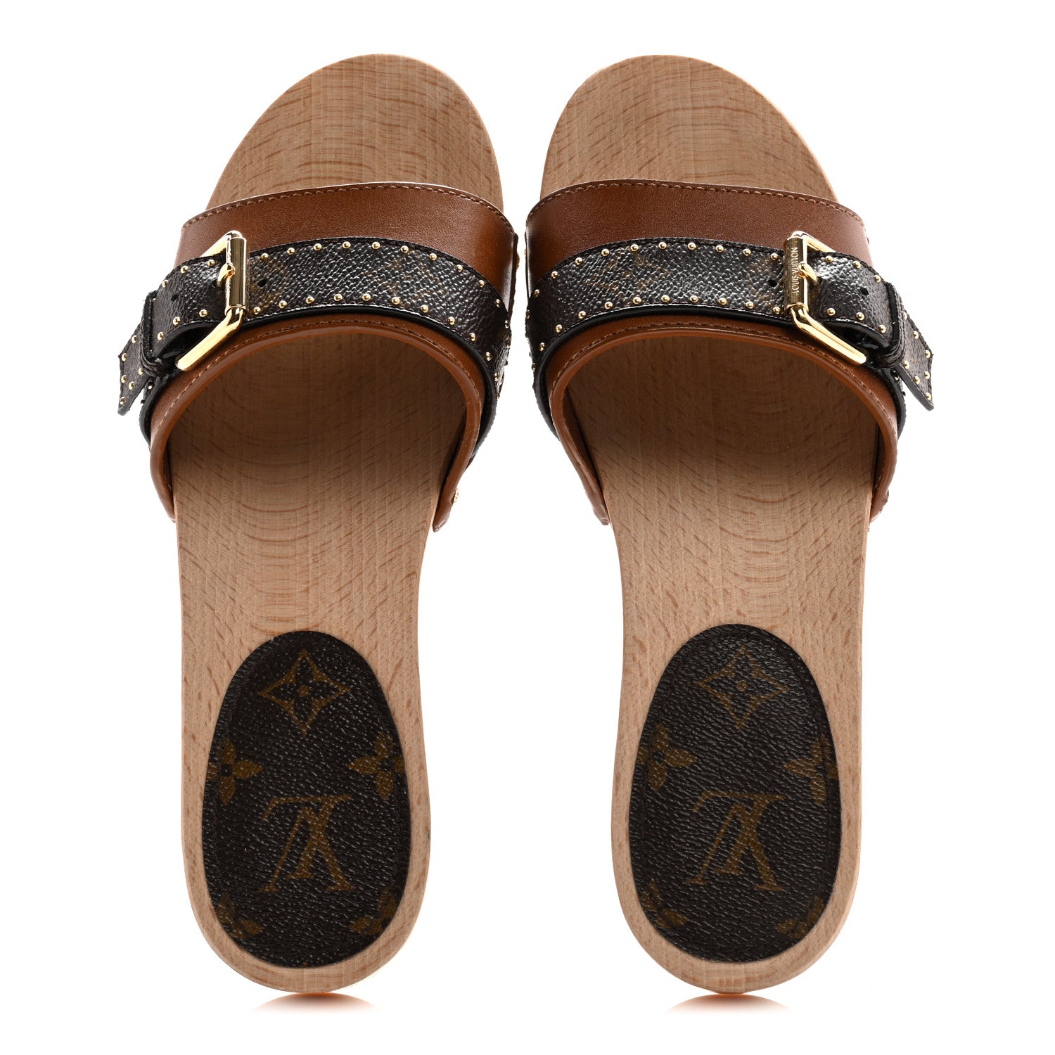 Louis Vuitton Calfskin Monogram Cottage Mule 39 Cognac 2 of 10