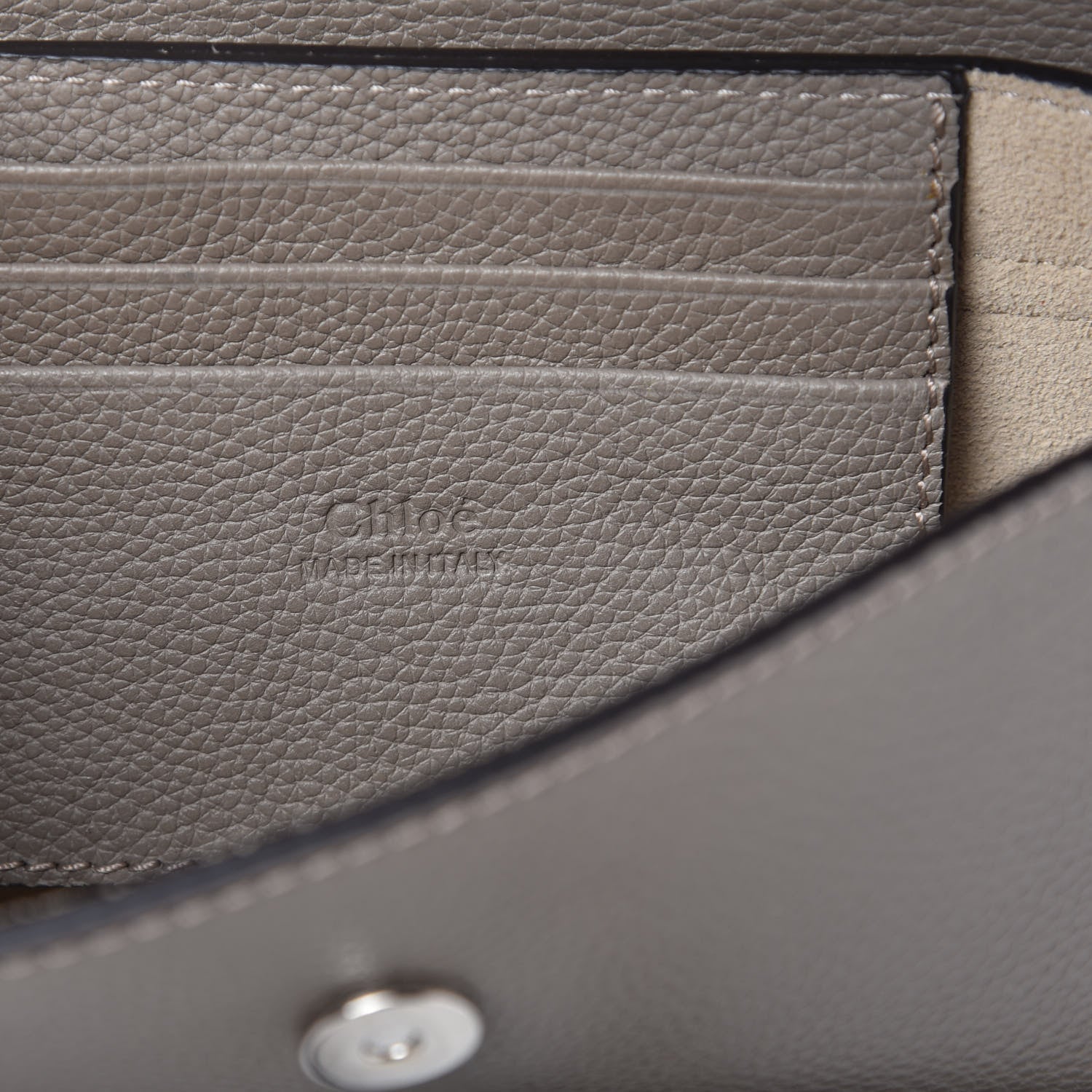Chloe Suede Calfskin Mini Faye Shoulder Bag Motty Grey 8 of 10