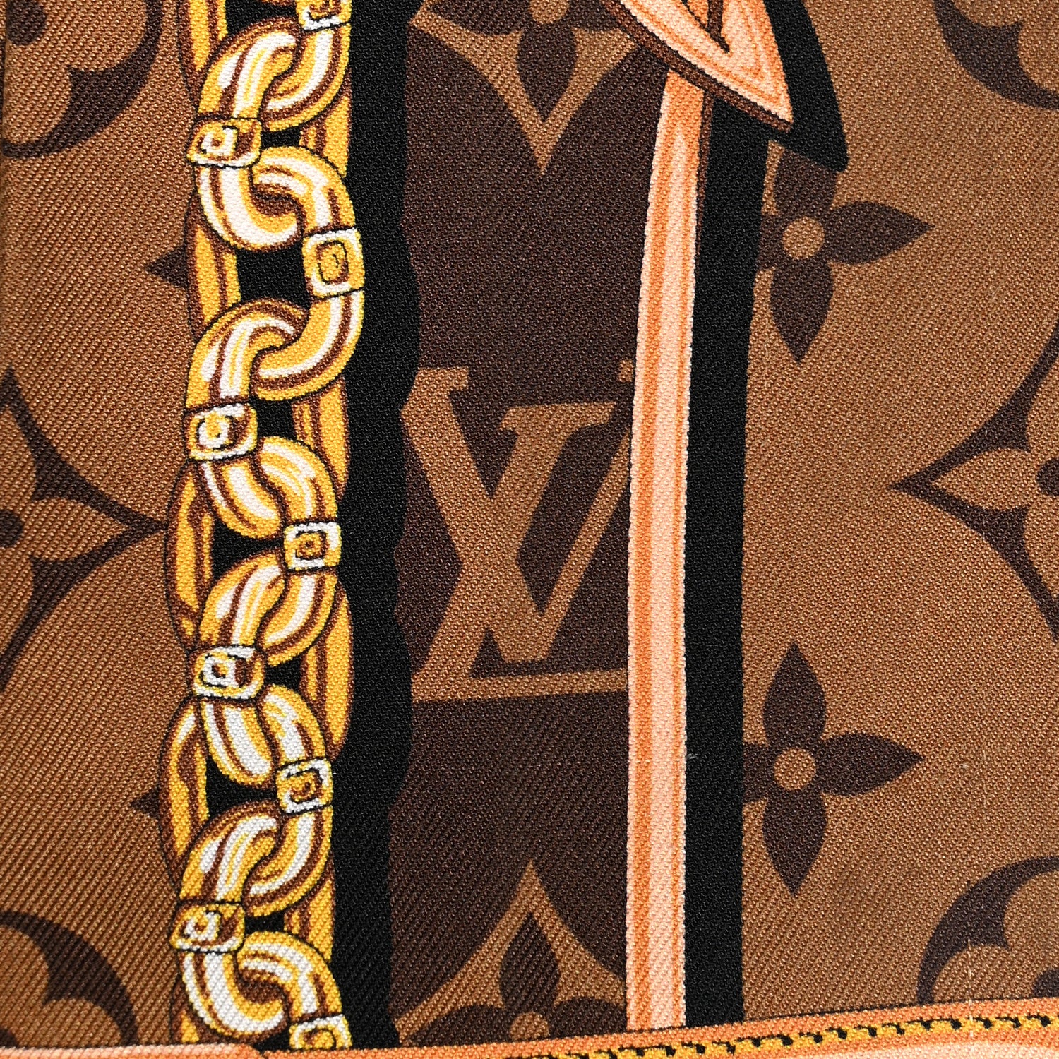 Louis Vuitton Silk Monogram Confidential Bandeau Brown 8 of 8