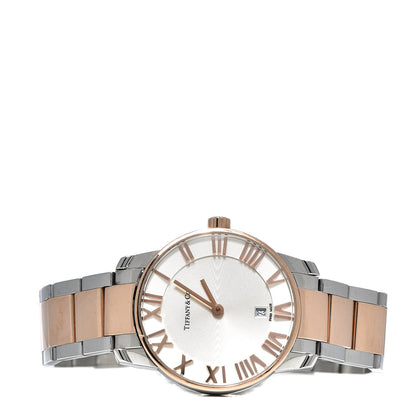 Tiffany Stainless Steel 18K Rose Gold 29mm Atlas 2-Hand Quartz Watch 3 of 6