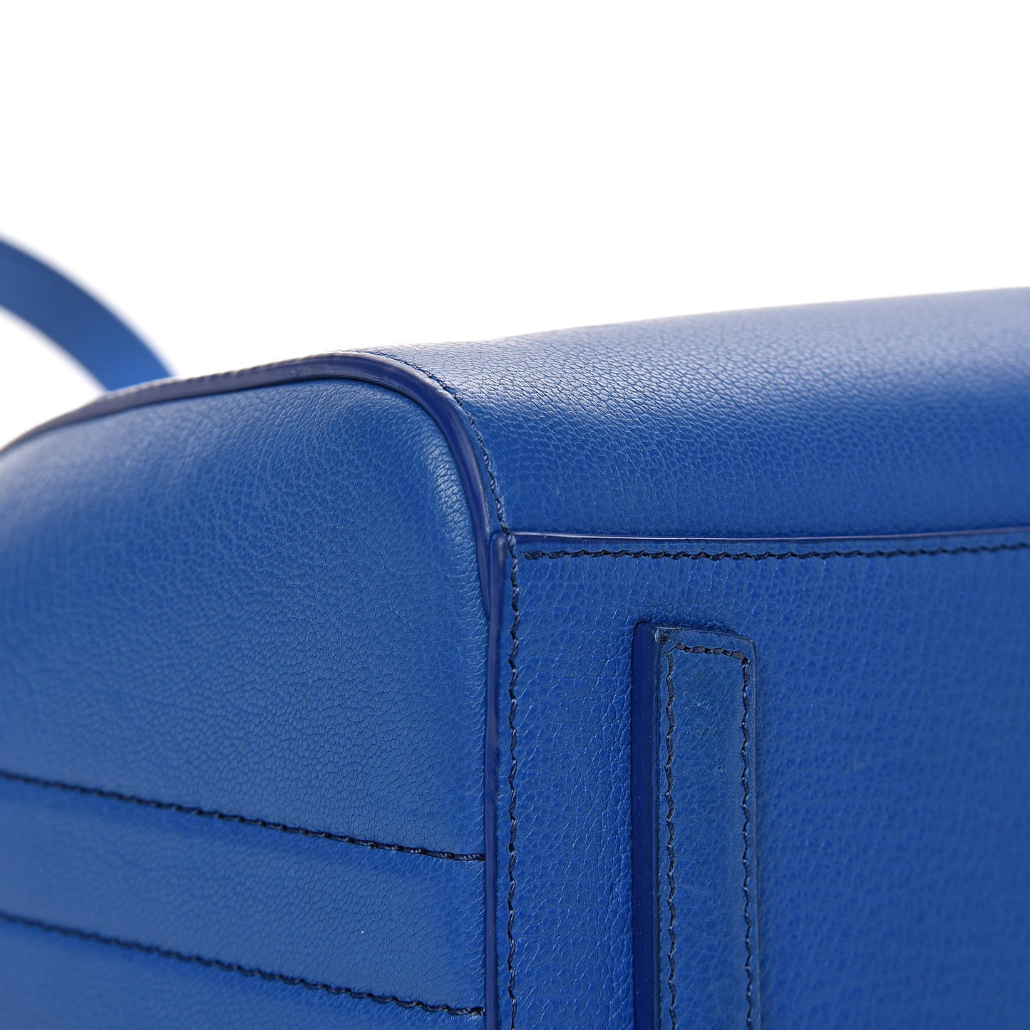 Sugar Goatskin Mini Antigona Indigo Blue