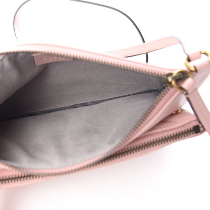 Gucci Calfskin Matelasse Small GG Marmont Double Zip Shoulder Bag Perfect Pink 4 of 9