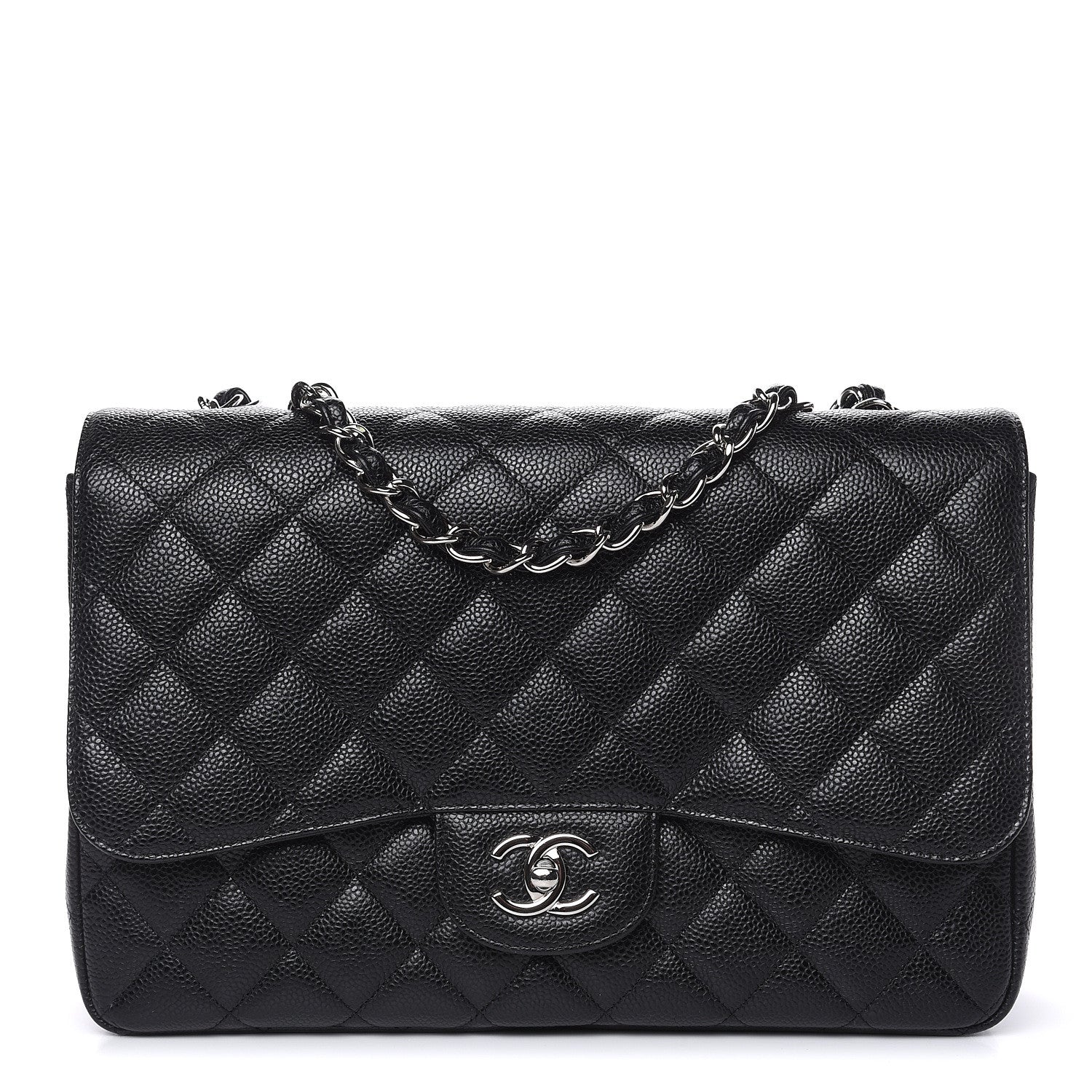 Chanel Caviar Quilted Jumbo Single Flap Black 1 of 11