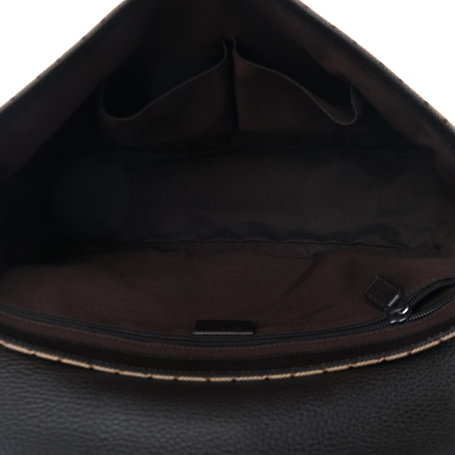 Gucci Monogram Large Flap Messenger Bag Beige Dark Brown 5 of 9
