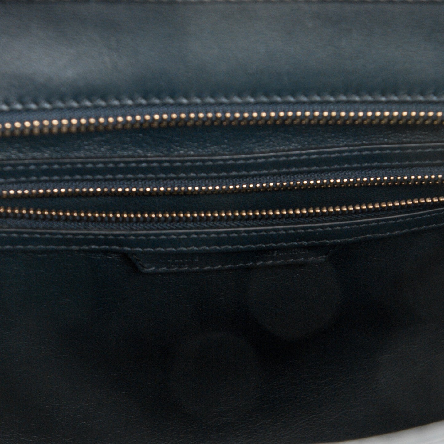 Smooth Calfskin Mini Luggage Navy Blue