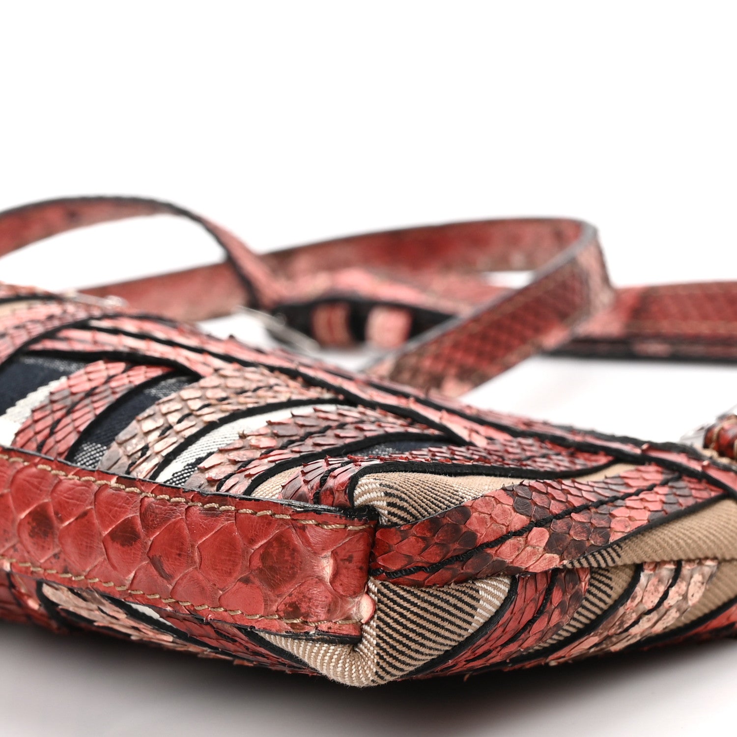 Burberry Snakeskin Shoulder Bag Pink 10 of 10
