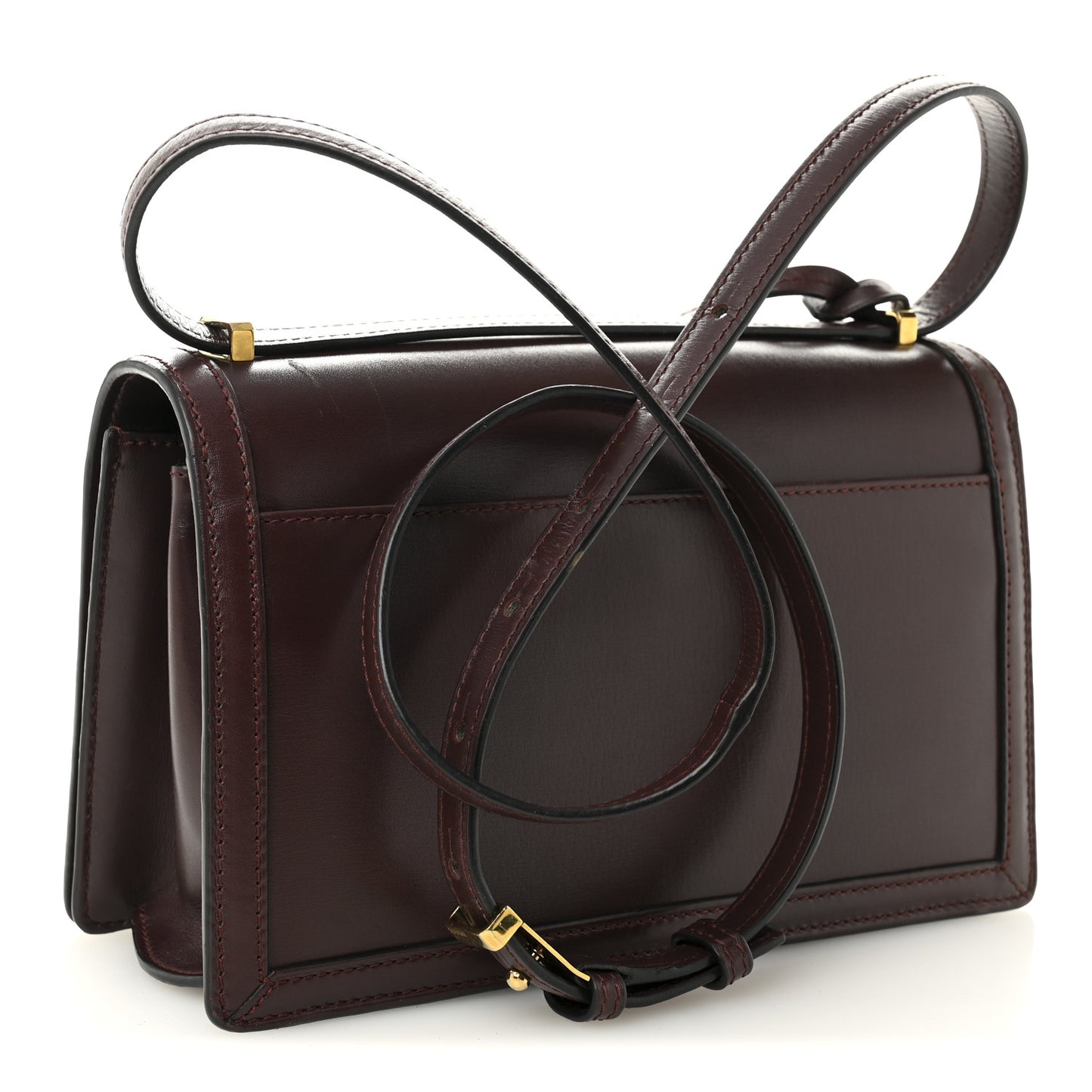 Calfskin Medium Barcelona Shoulder Bag Dark Red