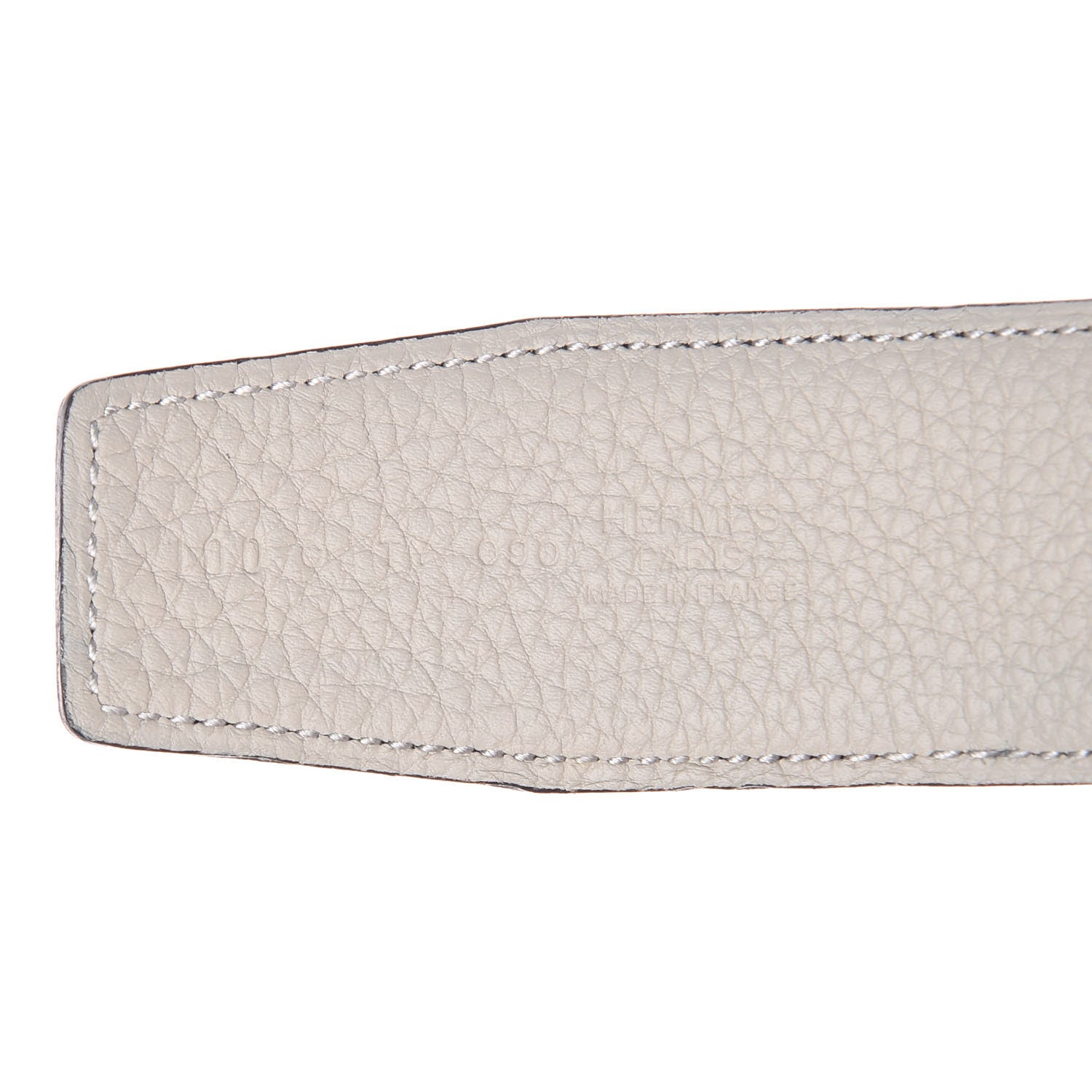 Hermes Togo 42mm Belt Strap 100 Black Gris Perle 3 of 8