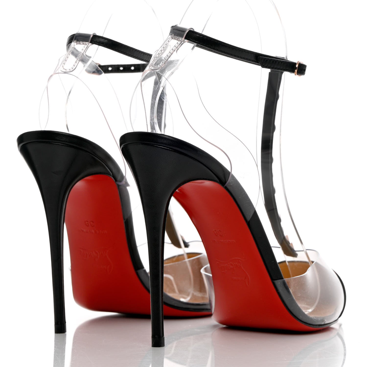Christian Louboutin Kid PVC Nosy Spikes 100 Pumps 39 Black 4 of 10