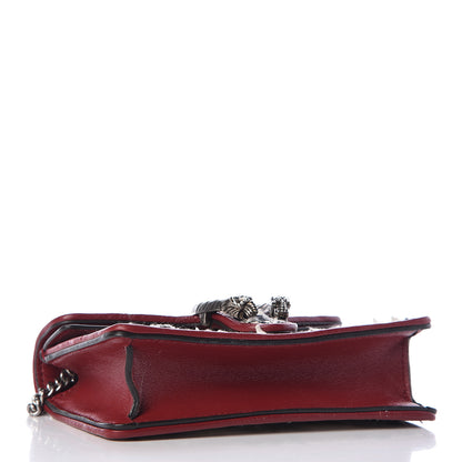 Gucci Tweed GG Monogram Super Mini Dionysus Shoulder Bag White Black Romantic Cherry 4 of 10