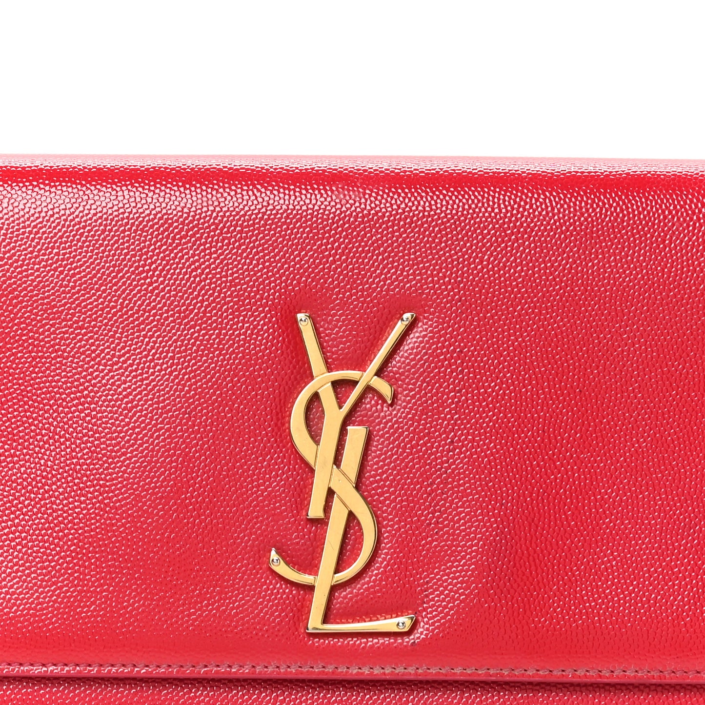 Patent Grain De Poudre Classic Monogram Cassandre Clutch Fuchsia