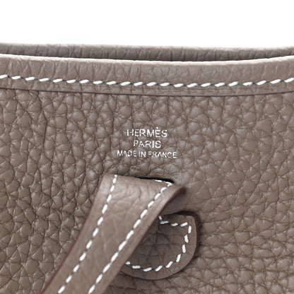Hermes Taurillon Clemence Amazone Evelyne TPM Etoupe Bleu Indigo 6 of 9