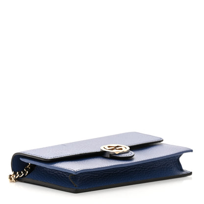 Gucci Dollar Calfskin Interlocking G Chain Wallet Caspian 4 of 15