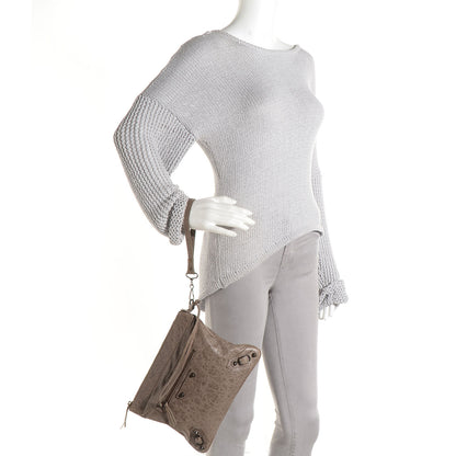 Balenciaga Agneau Classic Hardware Flat Handle Clutch Gris Poivre 2 of 11