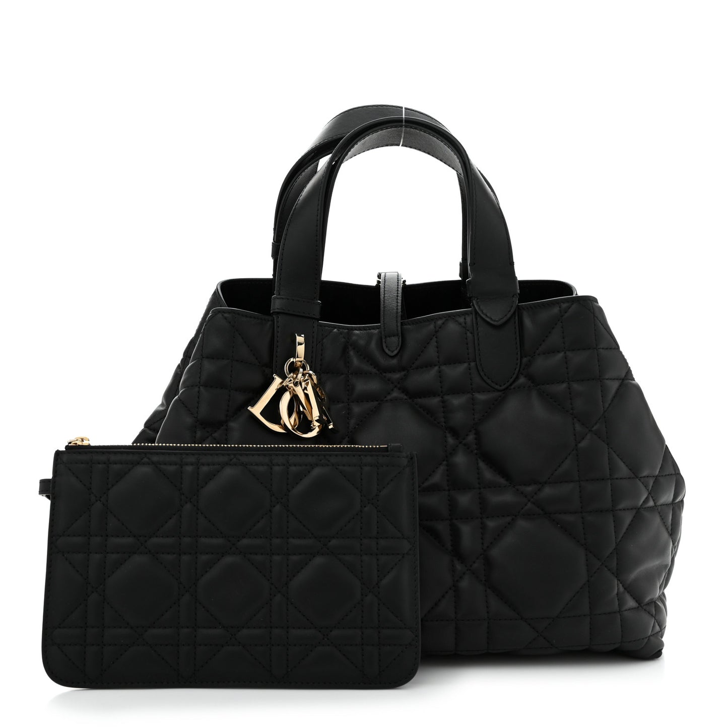 Calfskin Macrocannage Medium Toujours Black