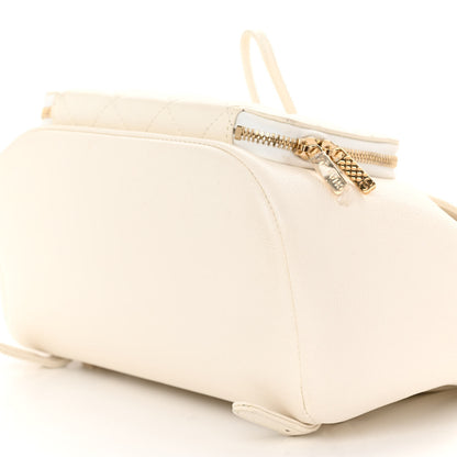 Chanel Caviar Quilted Business Affinity Backpack White 10 of 10