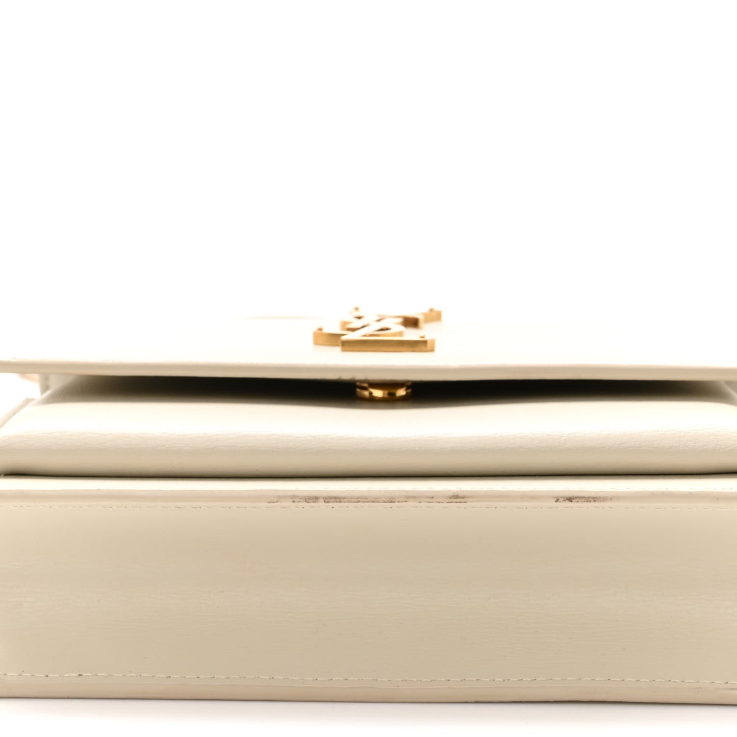 Calfskin Monogram Sunset Chain Wallet Blanc Vintage