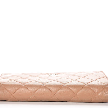 Chanel Lambskin Quilted Wallet on Chain WOC Dark Beige 12 of 17
