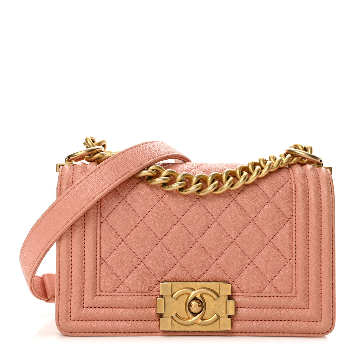 Chanel Caviar Quilted Small Boy Flap Pink 1 of 13