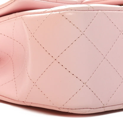 Chanel Lambskin Quilted Mini Top Handle Rectangular Flap Light Pink 9 of 11